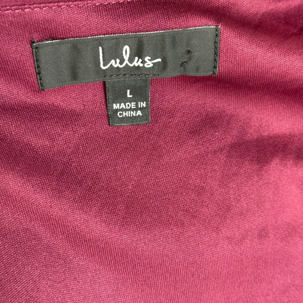 Lulus My Whole Heart Maxi Wrap Dress Long Sleeve Chiffon Formal Size L - Picture 11 of 13
